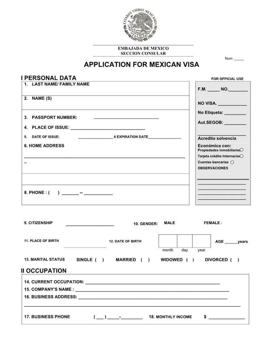 thủ tục xin visa Mexico